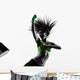 woman exercising fitness zumba dancing silhouette Wall Decal