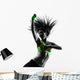 woman exercising fitness zumba dancing silhouette Wall Decal