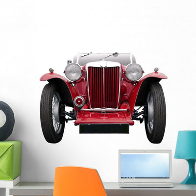 Red Sports Car White shown on a wall