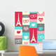 Paris Seamless Pattern Wall Decal