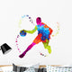 Basket Ball Player With Colored Dots 
