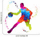 Basket Ball Player With Colored Dots 