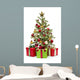 Decorated Christmas tree and gifts 