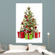 Decorated Christmas tree and gifts 