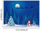 Santa sleigh and greeting snowman Wall Mural