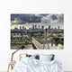 Warsaw skyline behind the bridge Wall Mural