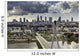 Warsaw skyline behind the bridge Wall Mural