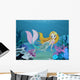 Mermaid and Dolphin Background 