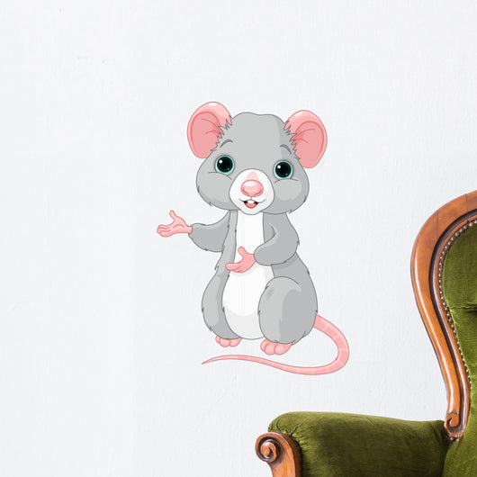 Cute Cartoon Rat Wall Decal