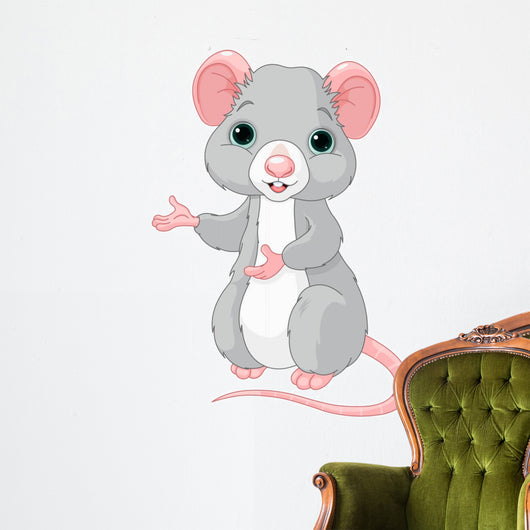 Cute Cartoon Rat Wall Decal