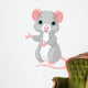 Cute Cartoon Rat Wall Decal