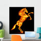 Fire horse rearing up. Wall Decal