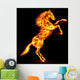 Fire horse rearing up. Wall Decal