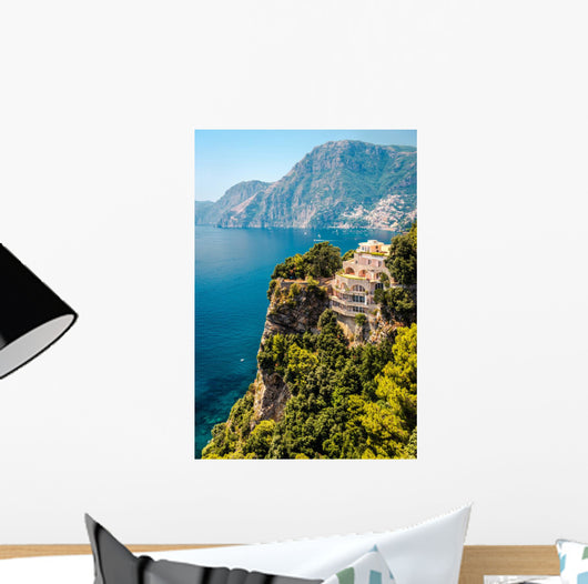 Luxury Villa Mountain Range and Mediterranean Sea Wall Mural