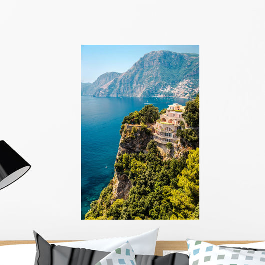 Luxury Villa Mountain Range and Mediterranean Sea Wall Mural