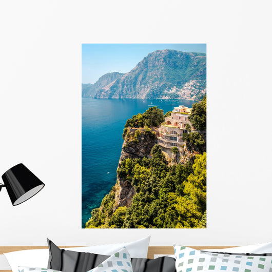 Luxury Villa Mountain Range and Mediterranean Sea Wall Mural