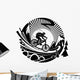 Riding a mountain bike Wall Decal