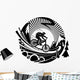 Riding a mountain bike Wall Decal