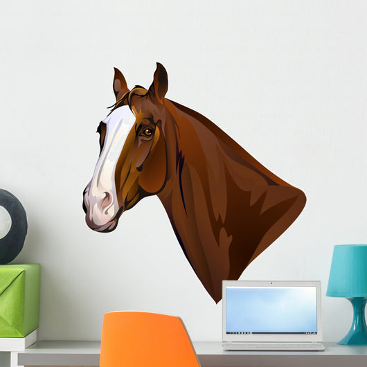 horse head turning looks Wall Decal