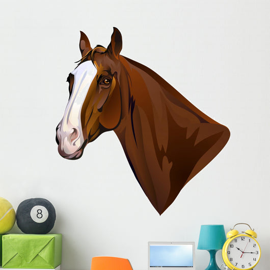 horse head turning looks Wall Decal