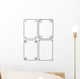 Four Classical Decor Frames Wall Decal Sticker Set