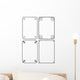Four Classical Decor Frames Wall Decal Sticker Set