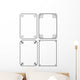 Four Classical Decor Frames Wall Decal Sticker Set