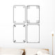 Four Classical Decor Frames Wall Decal Sticker Set