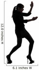 business woman karate self defense silhouette Wall Decal