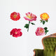 Collection of Five Roses Wall Decal