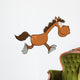 Smiling Horse Cartoon Character Running Wall Decal