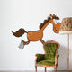 Smiling Horse Cartoon Character Running Wall Decal