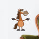 Smiling Horse Cartoon Mascot Character With Open Arms Wall Decal