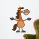 Smiling Horse Cartoon Mascot Character With Open Arms Wall Decal