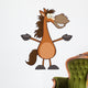 Smiling Horse Cartoon Mascot Character With Open Arms Wall Decal