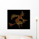 Halloween word cloud illustration in shape of witch Wall Mural
