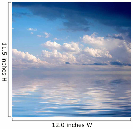Blue dramatic sky over water Wall Mural