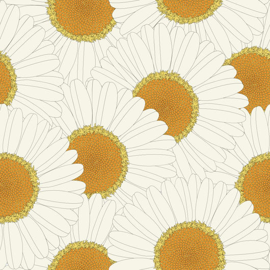 Chamomile Retro Seamless Pattern Wall Decal