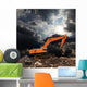 Excavator Wall Mural