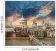 London. Beautiful aerial view of Millennium Bridge and St Paul C Wall Mural