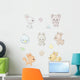 set of cute forest animals Wall Decal