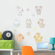 set of cute forest animals Wall Decal