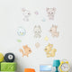 set of cute forest animals Wall Decal