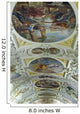 Baroque ceiling of an old library Wall Mural