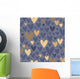 Seamless Pattern with Hearts Wall Decal
