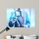 Business intelligence concept man pressing selecting BI 