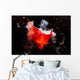 Red Cocktail With Splash and Ice Vapor 