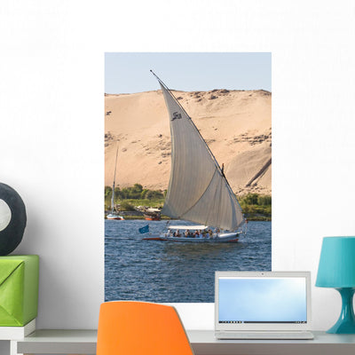 Felucca Sailboat shown on a wall