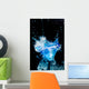 Blue Cocktail With Splash and Ice Vapor Wall Mural