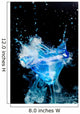 Blue Cocktail With Splash and Ice Vapor Wall Mural